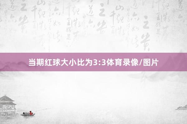 当期红球大小比为3:3体育录像/图片