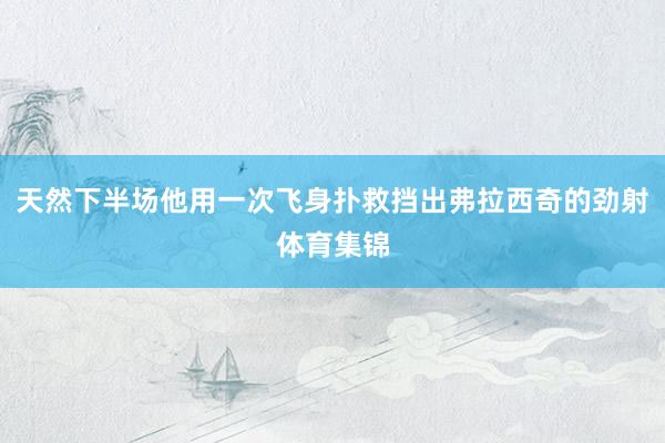 天然下半场他用一次飞身扑救挡出弗拉西奇的劲射体育集锦