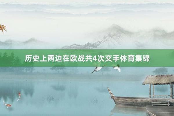历史上两边在欧战共4次交手体育集锦
