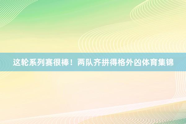 这轮系列赛很棒!两队齐拼得格外凶体育集锦