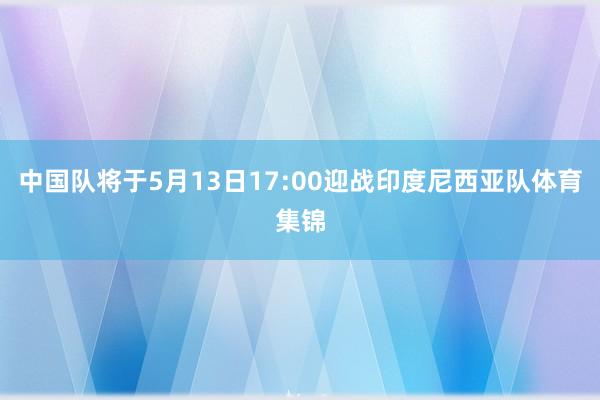 中国队将于5月13日17:00迎战印度尼西亚队体育集锦