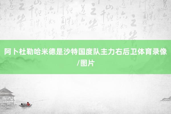 阿卜杜勒哈米德是沙特国度队主力右后卫体育录像/图片