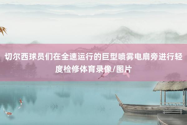 切尔西球员们在全速运行的巨型喷雾电扇旁进行轻度检修体育录像/