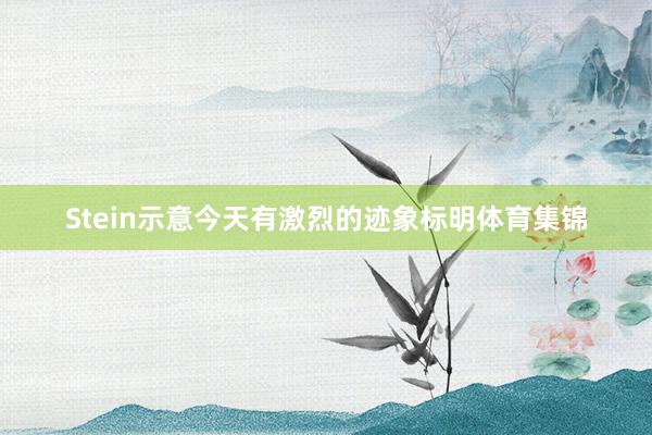 Stein示意今天有激烈的迹象标明体育集锦