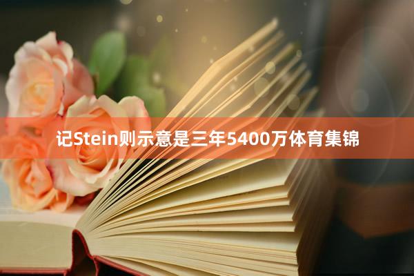 记Stein则示意是三年5400万体育集锦