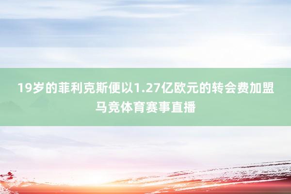 19岁的菲利克斯便以1.27亿欧元的转会费加盟马竞体育赛事直