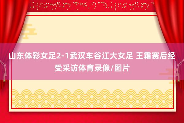 山东体彩女足2-1武汉车谷江大女足 王霜赛后经受采访体育录像