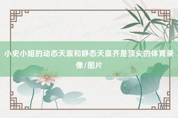 小史小姐的动态天禀和静态天禀齐是顶尖的体育录像/图片