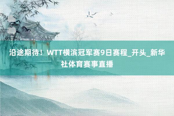 沿途期待！WTT横滨冠军赛9日赛程_开头_新华社体育赛事直播