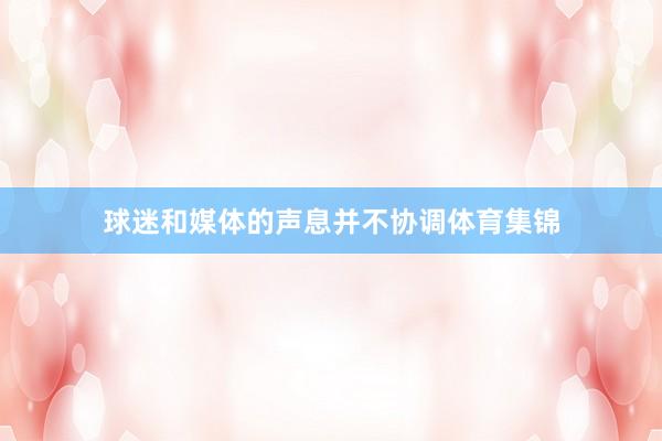 球迷和媒体的声息并不协调体育集锦