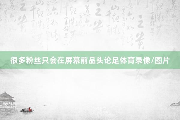 很多粉丝只会在屏幕前品头论足体育录像/图片