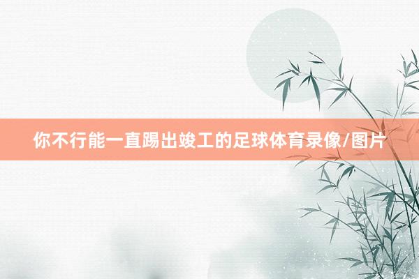 你不行能一直踢出竣工的足球体育录像/图片
