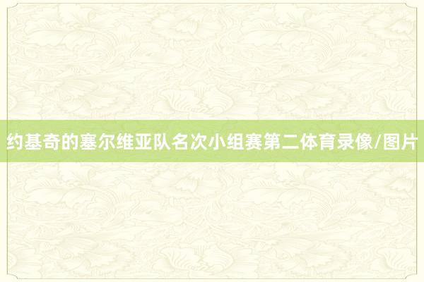 约基奇的塞尔维亚队名次小组赛第二体育录像/图片