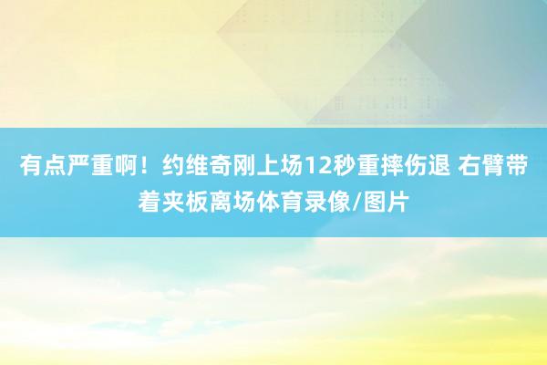 有点严重啊！约维奇刚上场12秒重摔伤退 右臂带着夹板离场体育