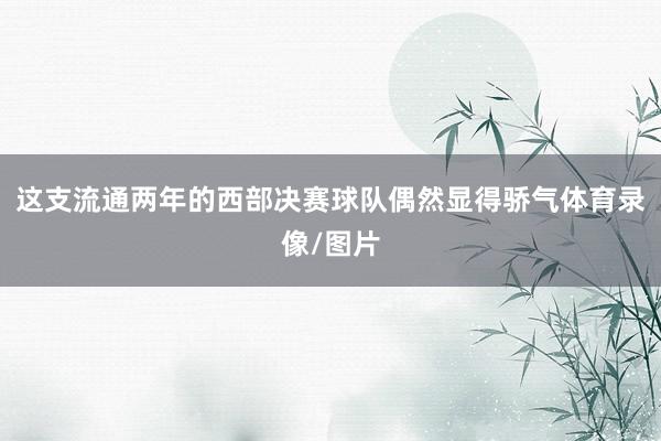 这支流通两年的西部决赛球队偶然显得骄气体育录像/图片
